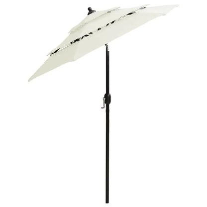 Patio Umbrella with 3 Tier Canopy and Adjustable Tilt Vented Canopy