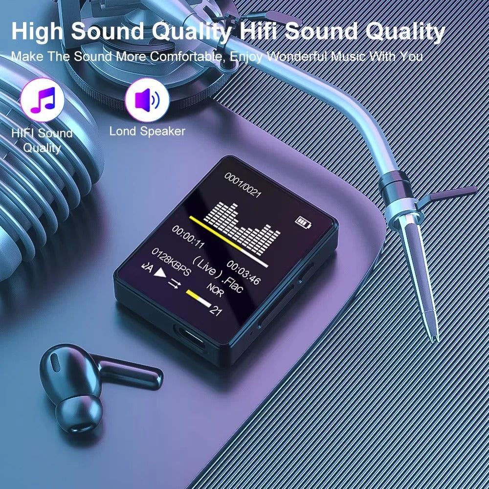 Portable MP3 Player with Bluetooth Audio LED Display and MP4 Playback