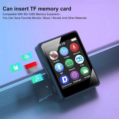 Portable MP3 Player with Bluetooth Audio LED Display and MP4 Playback