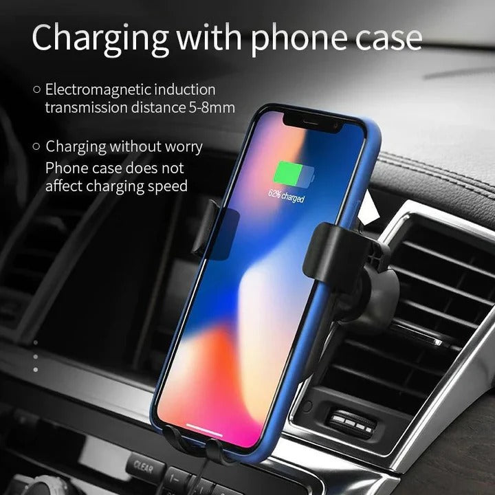 Automatic Clamping Wireless Charging Mount for Car Dashboard