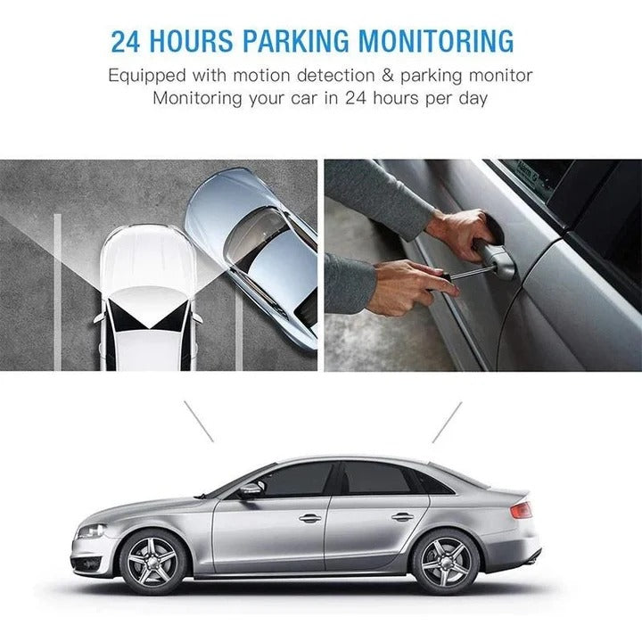Dual Dash Cam with 1080P Recording Wide Angle Lens and 4 Inch LCD Screen