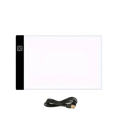 A4 LED Drawing Light Pad with Dimmable Brightness and USB Cable