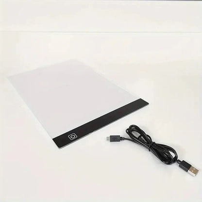 A4 LED Drawing Light Pad with Dimmable Brightness and USB Cable