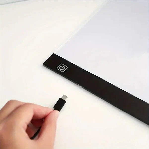 A4 LED Drawing Light Pad with Dimmable Brightness and USB Cable