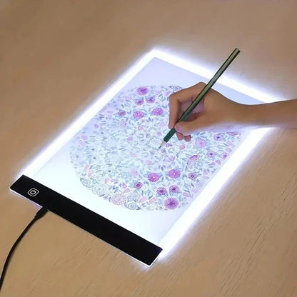 A4 LED Drawing Light Pad with Dimmable Brightness and USB Cable