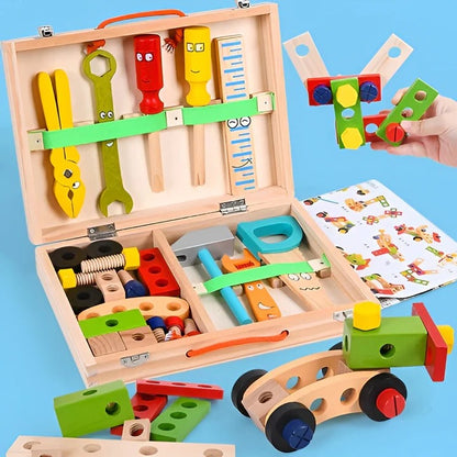 Kids Toy Tool Kit with Toolbox Case for Building Play Activities, 35 Piece
