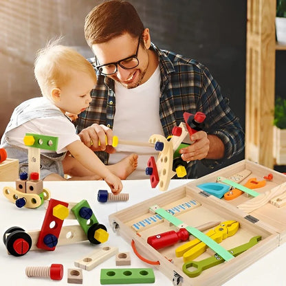 Kids Toy Tool Kit with Toolbox Case for Building Play Activities, 35 Piece