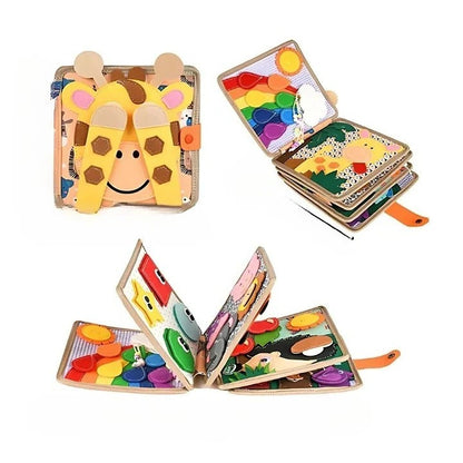 Activity Book with Textures Shapes and Carry Handle for Kids