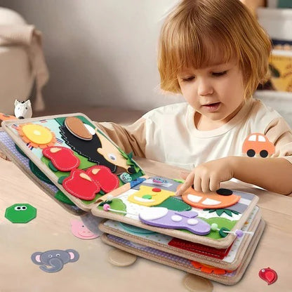 Activity Book with Textures Shapes and Carry Handle for Kids