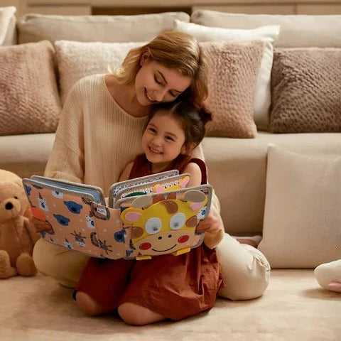 Activity Book with Textures Shapes and Carry Handle for Kids