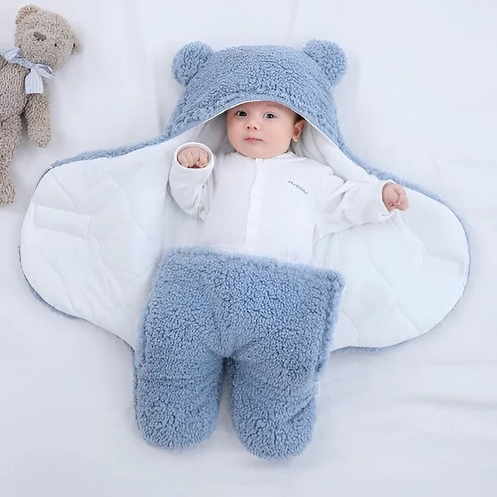Machine Washable Infant Wrap Blanket with Soft Interior Lining