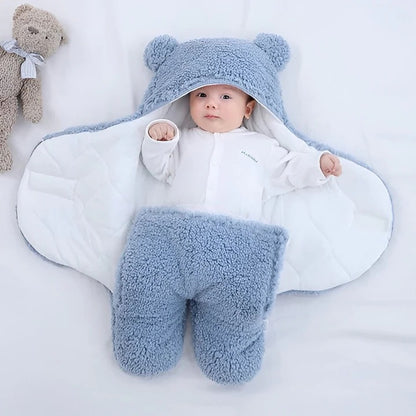 Machine Washable Infant Wrap Blanket with Soft Interior Lining