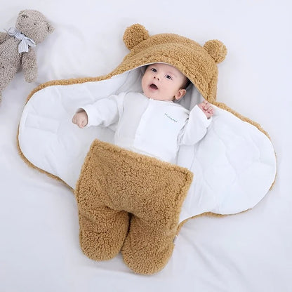 Machine Washable Infant Wrap Blanket with Soft Interior Lining