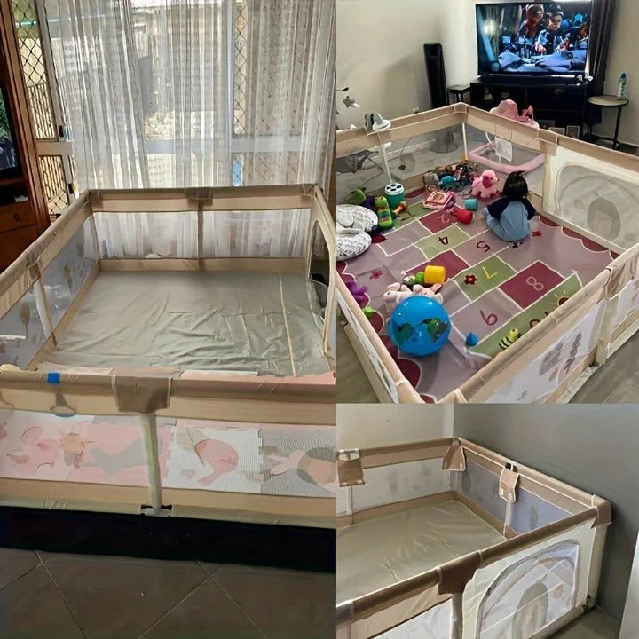 Foldable Toddler Playpen with Enclosed Space for Indoor Outdoor Use