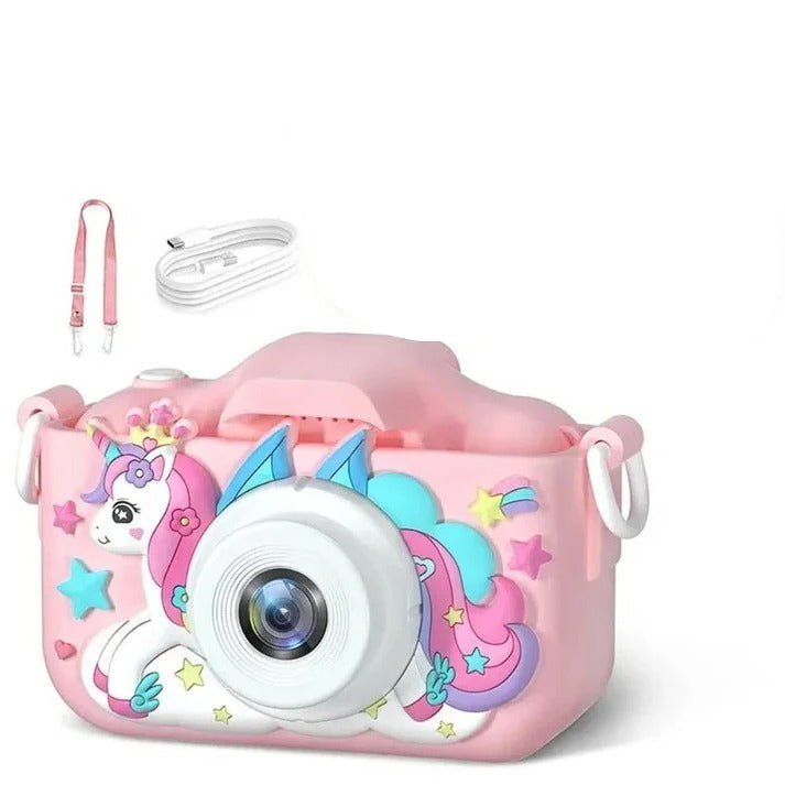 Portable Kids Camera with 1080P Video Dual Lens and Rechargeable Battery