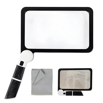 Portable Folding Magnifier with Built In LED Light for Reading and Detail Work