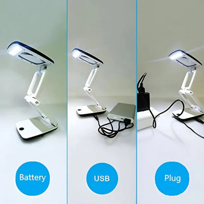 Full Page Floor Standing Magnifier Lamp with Bright LED Light for Reading