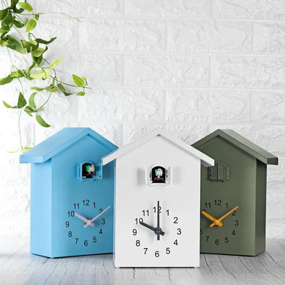 Decorative Wooden Cuckoo Wall Clock with Adjustable Hourly Bird Call