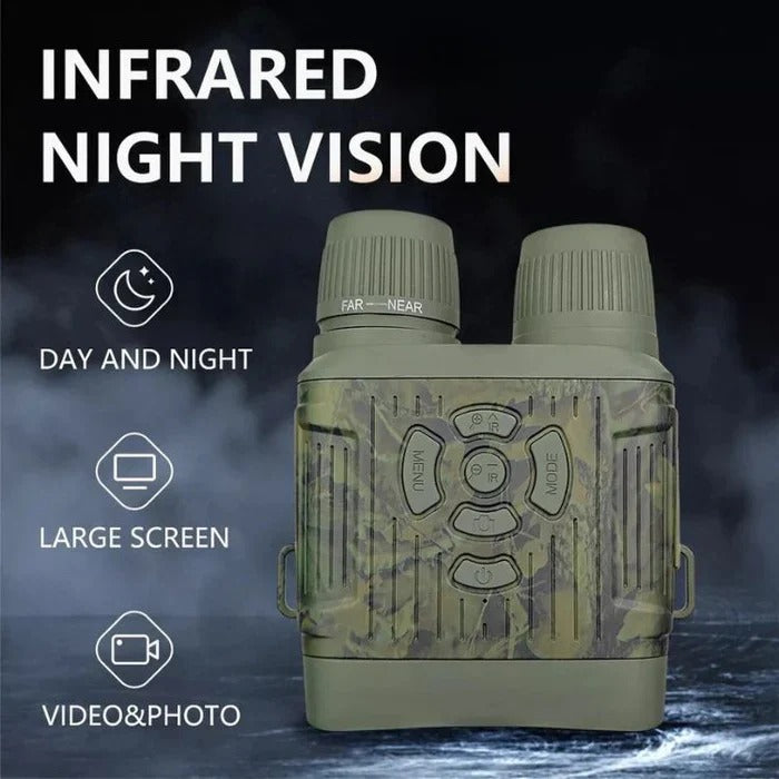 Night Vision Binoculars with Infrared Digital Zoom for Low Light Viewing