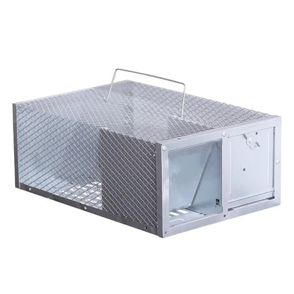 Reusable Metal Mouse Trap with Locking Door and Open Mesh Cage Design