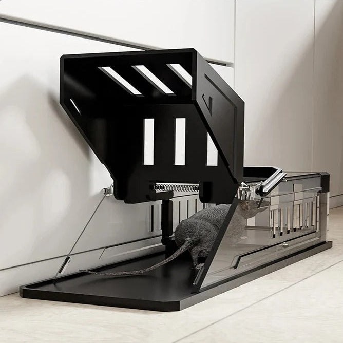 Reusable Mouse Cage Trap with Interlocking Door and ABS Base Design