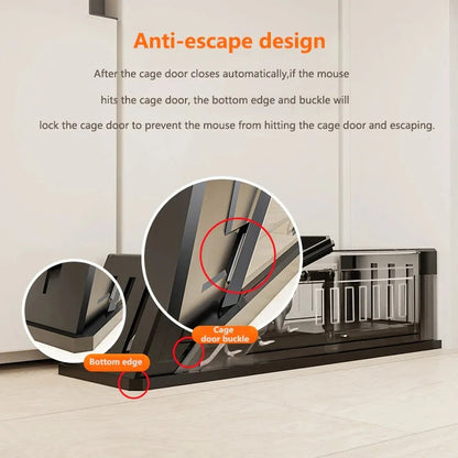 Reusable Mouse Cage Trap with Interlocking Door and ABS Base Design