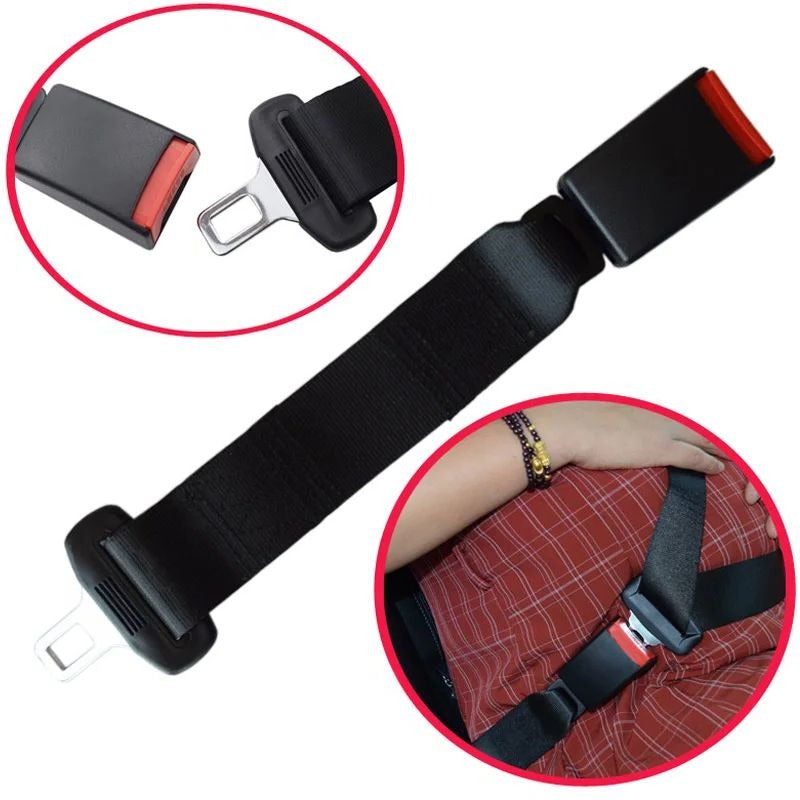 Adjustable Vehicle Seat Belt Extender with Safety Buckle for Enhanced Length and Comfort