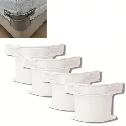 Bed Sheet Anchor Clips with Elastic Corner Straps for Secure Mattress Linen Grip, 4 Piece Set