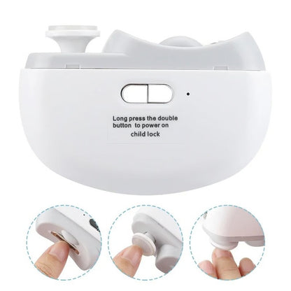 Battery Powered Nail File and Buffer with Rotating Grinding Head for Smooth Nail Care