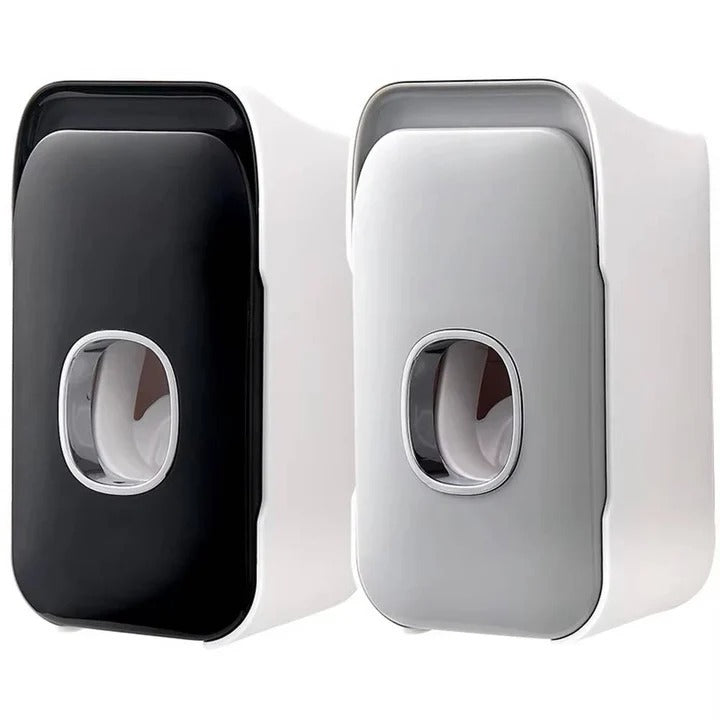 Wall Mounted Toothpaste Dispenser with Night Light and Brush Holder