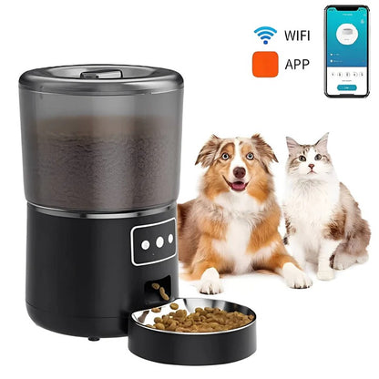 Automatic Pet Food Dispenser with Scheduled Timer and App Portion Control