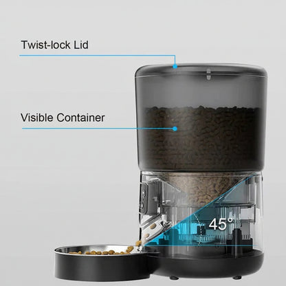 Automatic Pet Food Dispenser with Scheduled Timer and App Portion Control