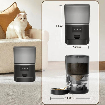 Automatic Pet Food Dispenser with Scheduled Timer and App Portion Control