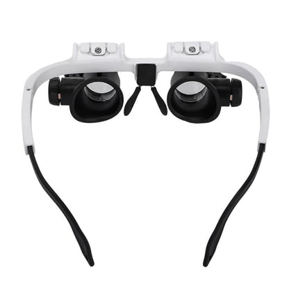 LED Magnifying Glasses with 4 Lenses and Dual Lights for Detail Work Tasks