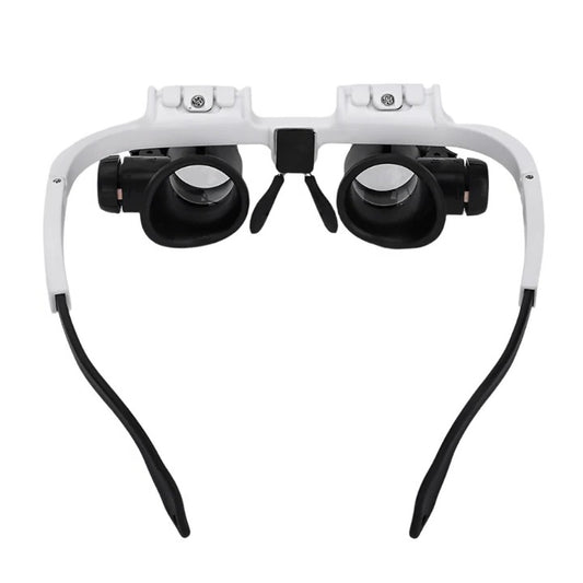 LED Magnifying Glasses with 4 Lenses and Dual Lights for Detail Work Tasks