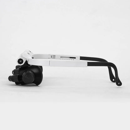 LED Magnifying Glasses with 4 Lenses and Dual Lights for Detail Work Tasks