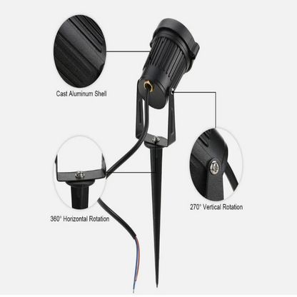 10Pcs LED Low Voltage 12V 5W Landscape Light 3000K Garden Outdoor Spotlight IP65 allveramart
