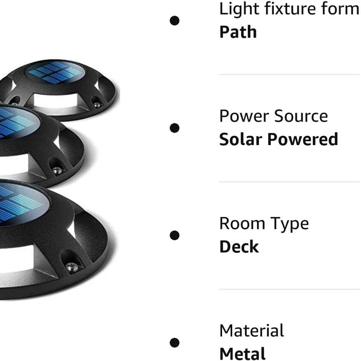 6 LED Solar Driveway Dock Deck Lights Outdoor Waterproof Pathway Garden Landscap allveramart