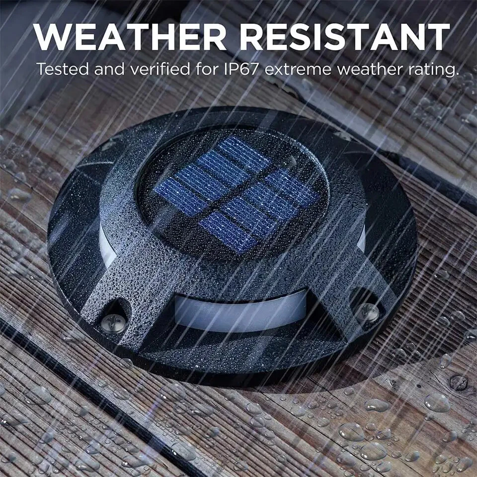 6 LED Solar Driveway Dock Deck Lights Outdoor Waterproof Pathway Garden Landscap allveramart