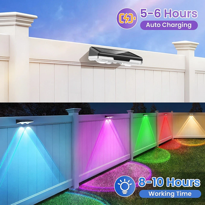 8x Solar Powered LED Lights Door Fence Wall Outdoor Garden Yard Lamp Waterproof allveramart
