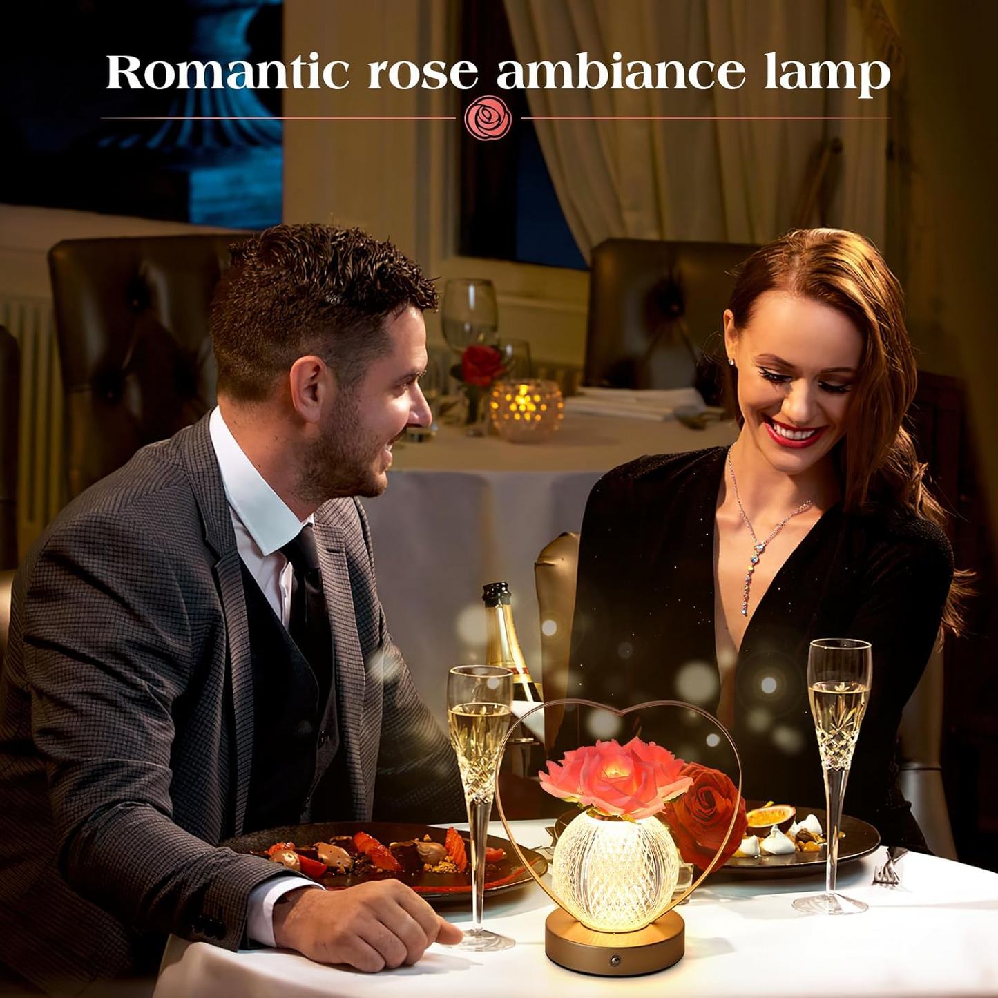 AMWGIMI Sunflowers Flower Lamp,Rechargeable Cordless Touch Table Lamp,3-Colour Infinitely Dimming Small Night Light,Festival Restaurant Bedroom Bar Coffee Shop Birthday Gifts for Women Mom allveramart