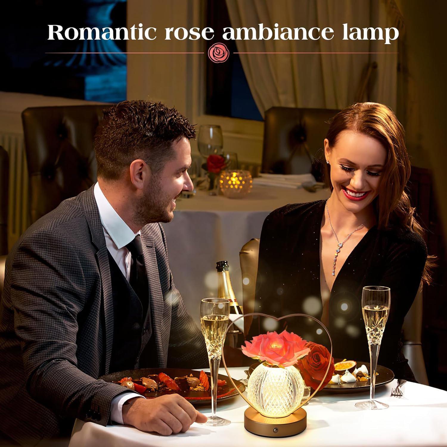 AMWGIMI Sunflowers Flower Lamp,Rechargeable Cordless Touch Table Lamp,3-Colour Infinitely Dimming Small Night Light,Festival Restaurant Bedroom Bar Coffee Shop Birthday Gifts for Women Mom allveramart