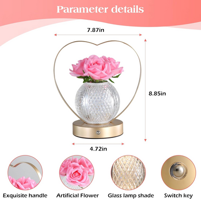 AMWGIMI Sunflowers Flower Lamp,Rechargeable Cordless Touch Table Lamp,3-Colour Infinitely Dimming Small Night Light,Festival Restaurant Bedroom Bar Coffee Shop Birthday Gifts for Women Mom allveramart
