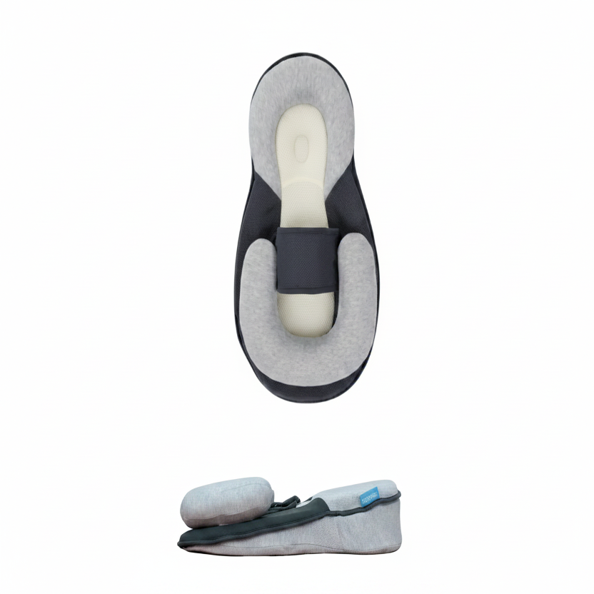 Inclined Baby Bed with Wrap Around Belt and Anti Roll Design, 10 Degree Angle All Vera Mart