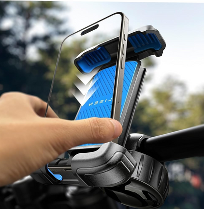 LISEN Bike Phone Holder, [Super Easy Install] Motorcycle Phone Mount Ebike Accessories Bicycle Handlebar Holder Mount Gifts for Adults Kids Men Mountain Mini Bike Scooter Gear Accessories, Black allveramart