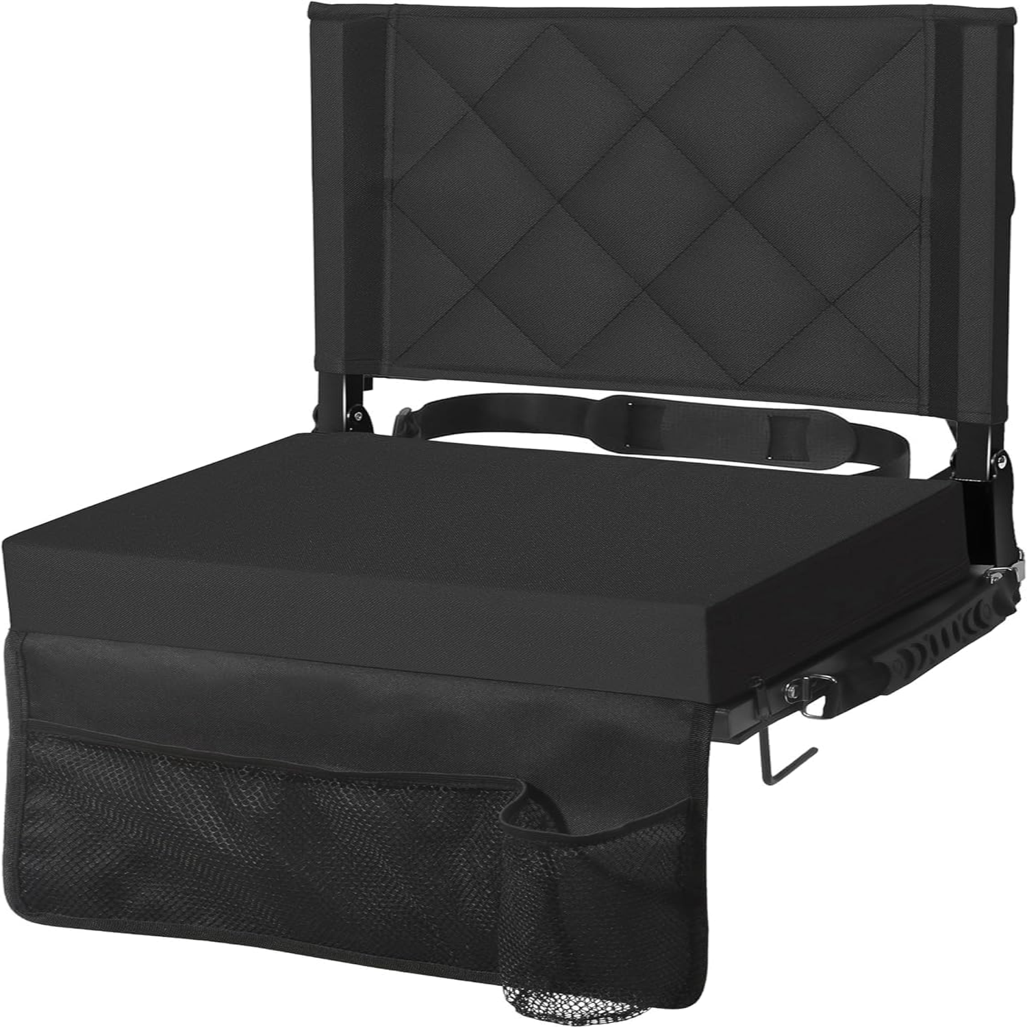 Stadium Seats for Bleachers with Back Support, Bleacher Seats with Backs and Cushion Wide, Padded Portable Folding Comfort Stadium Chair with Shoulder Strap for Football Baseball Games allveramart
