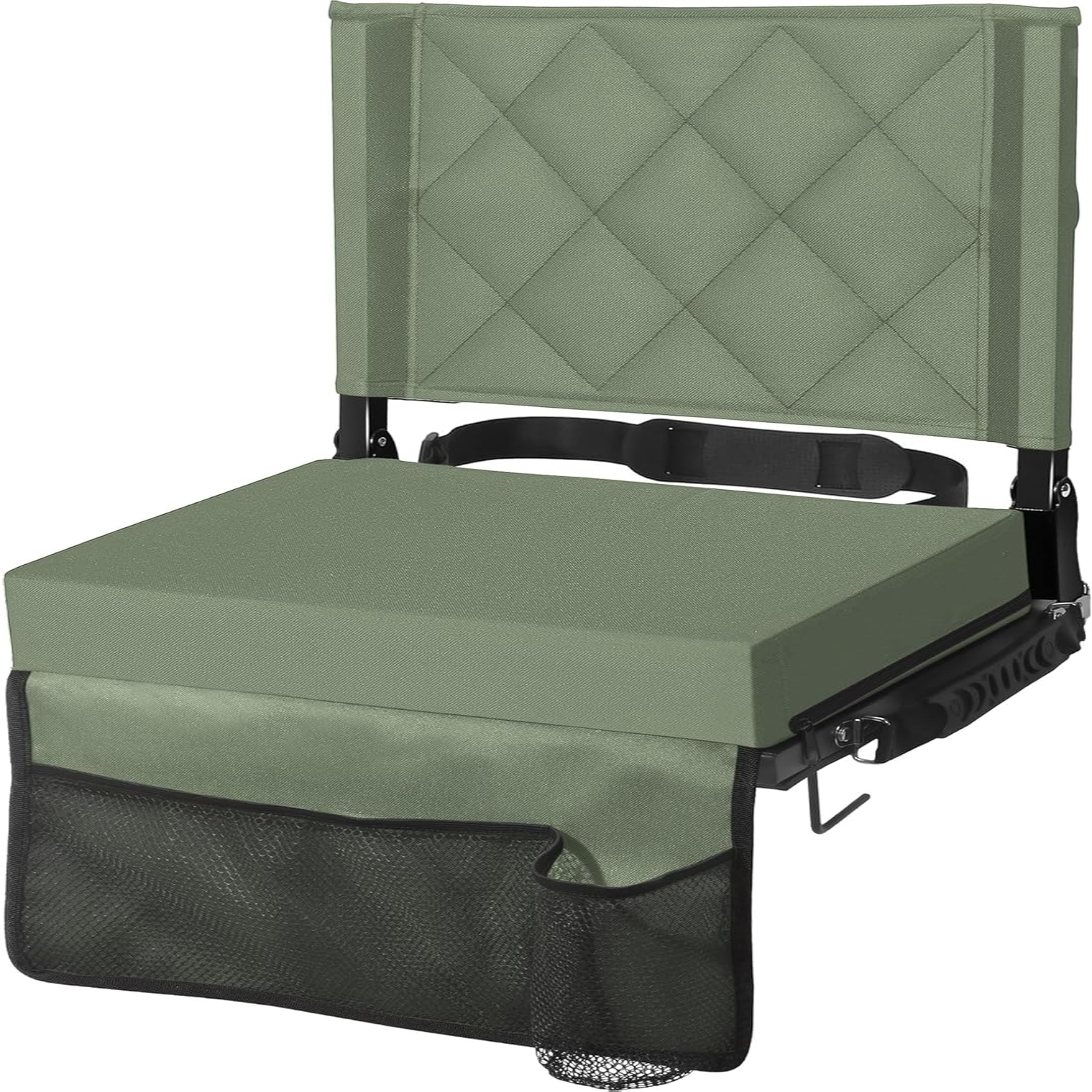 Stadium Seats for Bleachers with Back Support, Bleacher Seats with Backs and Cushion Wide, Padded Portable Folding Comfort Stadium Chair with Shoulder Strap for Football Baseball Games allveramart