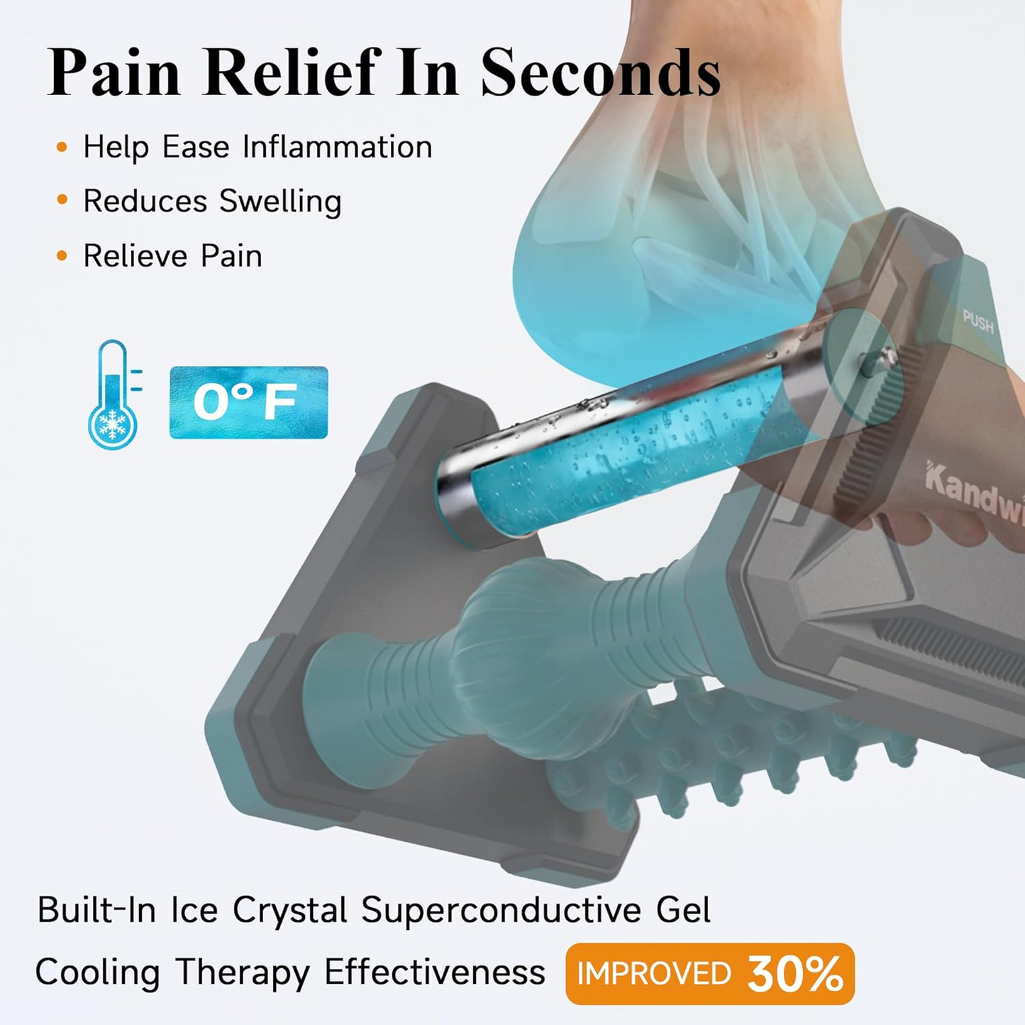Icing Plantar Fasciitis Relief Foot Roller Massager, Green | Cold Rolling Massage Tool for Heel Arch Pain & Sore Tired Feet, Runners, Athletes, Standing Workers, Home Office Gym Use allveramart