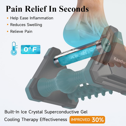 Icing Plantar Fasciitis Relief Foot Roller Massager, Green | Cold Rolling Massage Tool for Heel Arch Pain & Sore Tired Feet, Runners, Athletes, Standing Workers, Home Office Gym Use allveramart