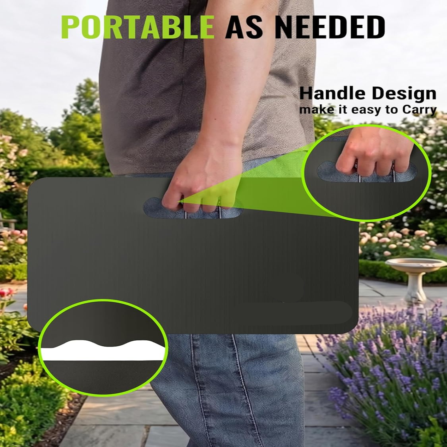 WORKPRO Extra Thick Kneeling Pad, 2 Pack, 17.5 x 11 x 1.5 in, Black | Soft NBR Foam Cushioning for Knee, Large Foam Kneeler Mat, For Gardening, Bathing Baby, Exercise, Workout Supplies allveramart